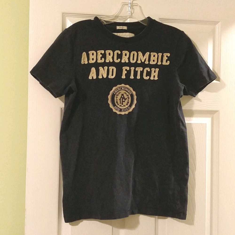 Navy and gold Abercrombie and Fitch Muscle Shirt M